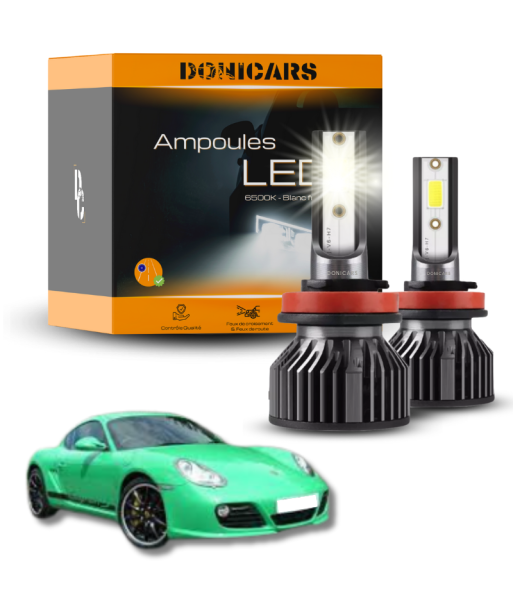 Pakiet żarówek LED H7 Porsche Cayman (987 - MK1) (2006 do 2008) - zestaw LED pas chere