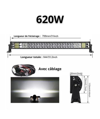 Listwa LED 4x4, ciężarówka, quad i samochód - rampa LED dużej mocy i dalekiego zasięgu Paris Déstockage Promo