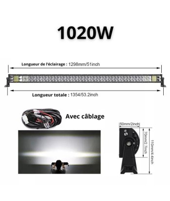 Listwa LED 4x4, ciężarówka, quad i samochód - rampa LED dużej mocy i dalekiego zasięgu france