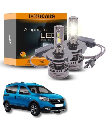 Pack Ampoules LED H4 140W Canbus - Dacia Dokker (2012 à 2021) Amélioration de cerveau avec