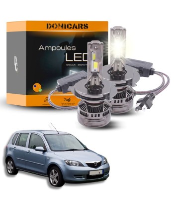 Pack Ampoules LED H4 140W Canbus - Mazda 2 phase 1 (2003 à 2007) Véritable concentré