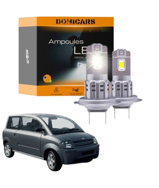 Pack Ampoules LED H7 pour Microcar MC1/MC2 (2003 à 2008) "Type Halogène" 80W - Phares Avants Microcar vous aussi creer 