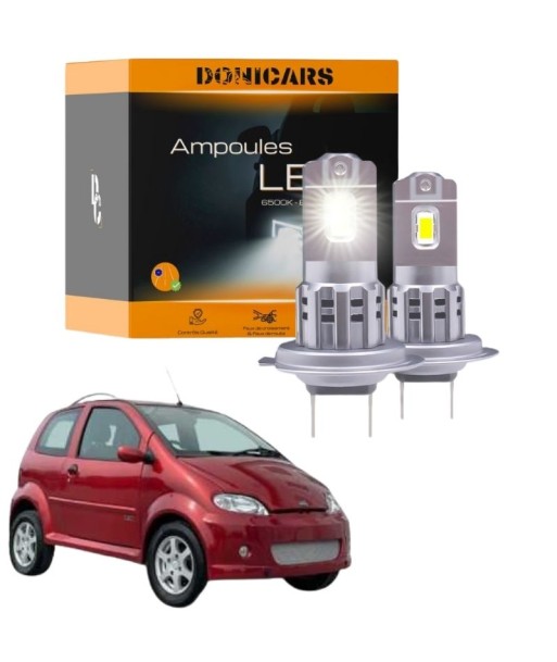 Pack Ampoules LED H7 pour JDM Abaca (2008 à 2014) "Type Halogène" 80W - Phares Avants JDM les muscles