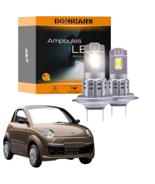 Pack Ampoules LED H7 pour Microcar Dué First (2007 à 2012) "Type Halogène" 80W - Phares Avants Dué s'inspire de l'anatomie humaine