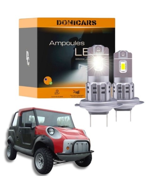 Pack Ampoules LED H7 pour Secma Fun Lander (2008 à 2020) "Type Halogène" 80W - Phares Avants Secma l'évolution des habitudes 