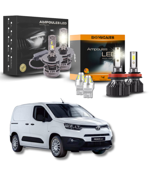 Pack Ampoules LED Complet pour Toyota Proace City (2019 à 2024) - Feux de Croisement, Feux de Route, et Feux de Position du meilleur 