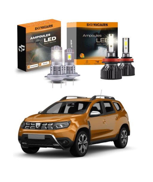 Pack Ampoules LED Complet pour Dacia Duster 2 (2018 à 2024) - Feux de Croisement + Feux de Route des créatures d'habitude