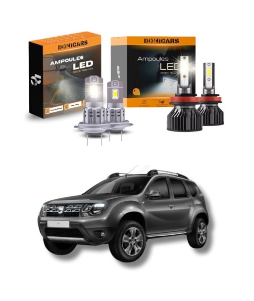 Pack Ampoules LED Complet Dacia Duster (2010 à 2017) - Feux de Croisement + Feux de Route sélection de produits