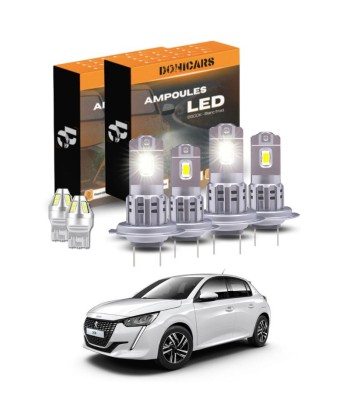 Pack Ampoules LED Complet Peugeot 208 (2019 à 2024) - Feux de Position, Feux de Croisement + Feux de Route de pas cher