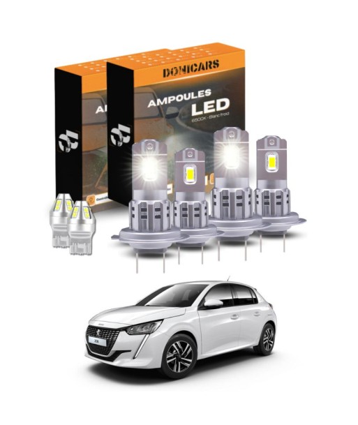 Pack Ampoules LED Complet Peugeot 208 (2019 à 2024) - Feux de Position, Feux de Croisement + Feux de Route de pas cher