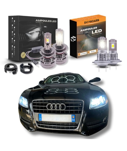 Pack Complet Ampoules LED Audi A5 8T Coupé (2007 à 2016) - Feux de croisement + feux de route Economisez 